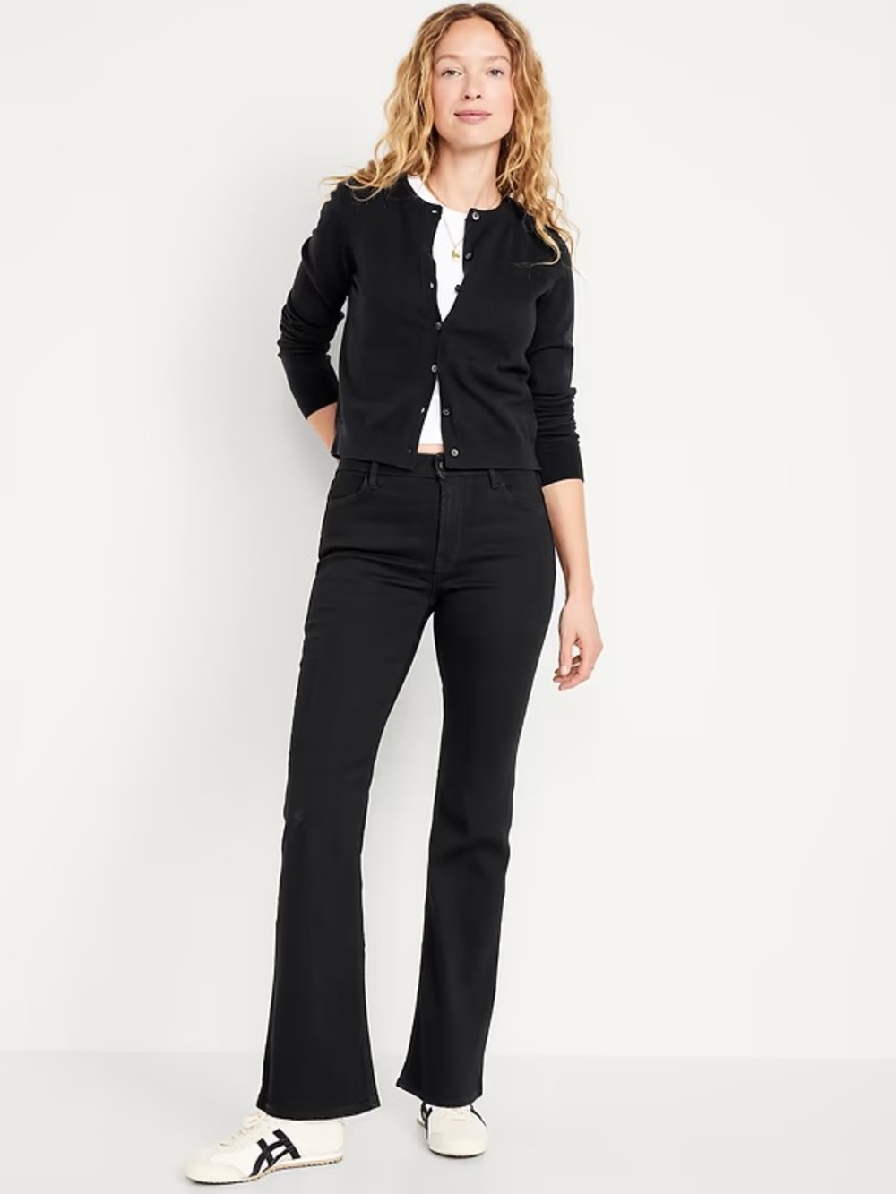 Old Navy High-Waisted Wow Flare Jeans black